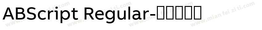 ABScript Regular字体转换